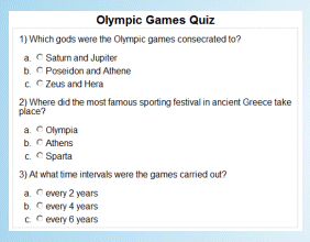 Create a Multiple Choice Quiz